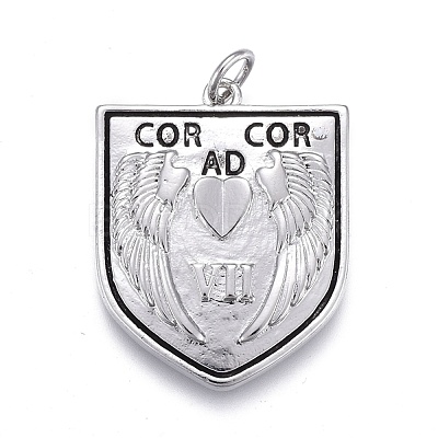 Brass Enamel Pendants ZIRC-M108-42-P-1