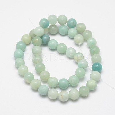 Round Natural Amazonite Bead Strands X-G-I183-02-4mm-1