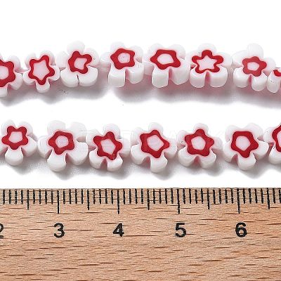 Handmade Millefiori Lampwork Beads Strands LAMP-F035-09O-1