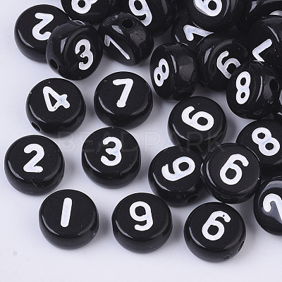 Opaque Acrylic Beads SACR-R243-01-1