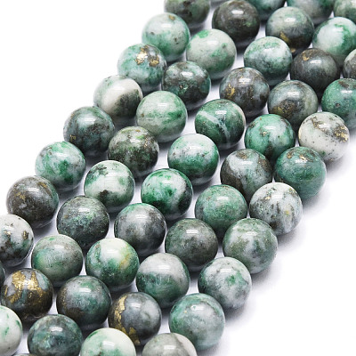 Natural Dioptase Round Beads Strands G-E569-Q01-B-1