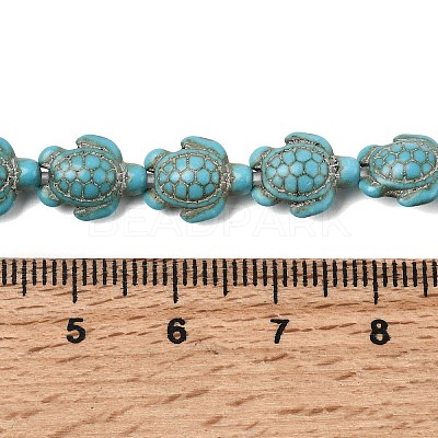 Synthetic Turquoise Beads Strands G-E456-35D-8x10mm-1