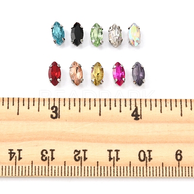 80Pcs 10 Colors Sew on Rhinestone RGLA-FS0001-18-1
