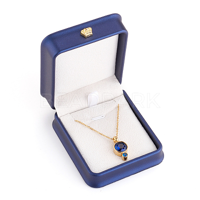 PU Leather Necklace Pendant Gift Boxes LBOX-L005-F03-1