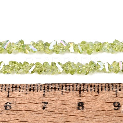 Electroplate Transparent Glass Beads Strands EGLA-Q139-01A-A17-1
