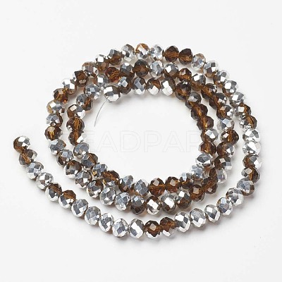 Electroplate Transparent Glass Beads Strands EGLA-A034-T3mm-M20-1