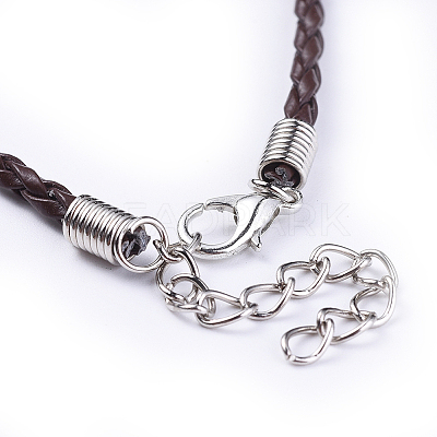 Trendy Braided Imitation Leather Necklace Making LS-X-NJEW-S105-002-1