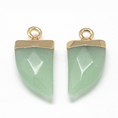 Natural White Jade Pointed Pendants G-Q966-06-1
