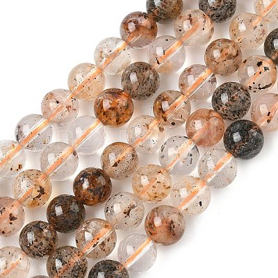 Natural Herkimer Diamond Beads Strands G-Z115-C01-6mm-1