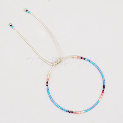 Bohemian Style Glass Seed Beads Braided Beads Bracelets for Women MZ6690-12-1