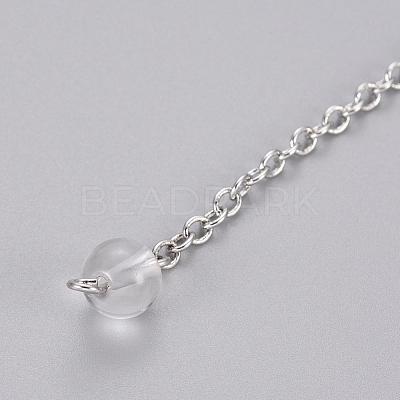 Natural Crystal Sphere Dowsing Pendulums BJEW-E292-A10-1