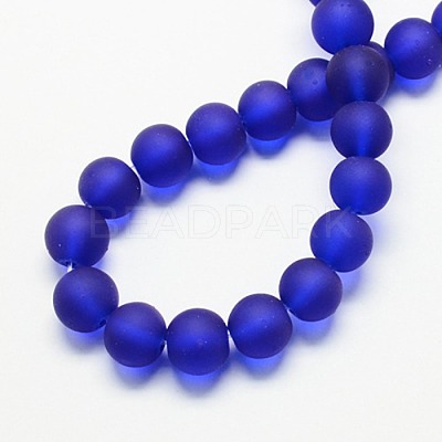 Baking Paint Transparent Glass Bead Strands X-GLAA-S031-10mm-09-1