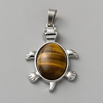 Natural Tiger Eye Pendants G-WH0030-46F-1