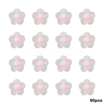 90Pcs Transparent Acrylic Beads TACR-YW0002-23B-1