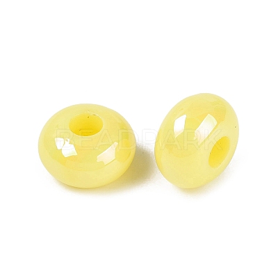 Opaque Acrylic European Beads OACR-E033-19G-1