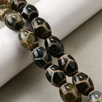 Tibetan Style dZi Beads Strands G-S389-A10-1