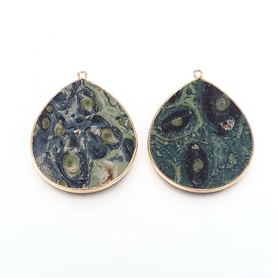 Natural Kambaba Jasper Pendants G-E526-01L-1