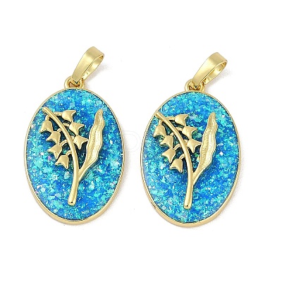 Rack Plating Brass Pendants KK-U032-91G-01-1