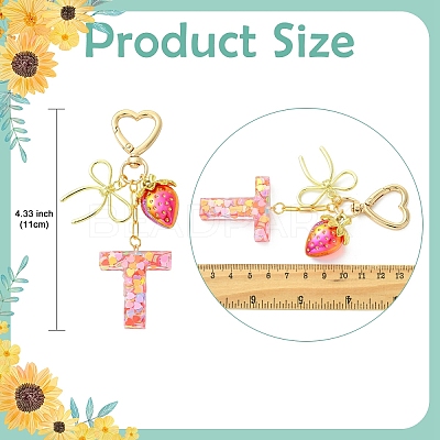 Alloy & Resin Pendant Decorations HJEW-YW00401-06-1