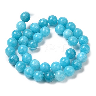 Natural Dyed White Jade Beads Strands G-M402-C04-03-1