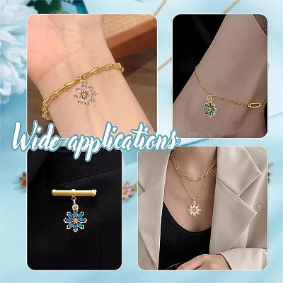 10Pcs 5 Colors Rack Plating Brass Micro Pave Cubic Zirconia Charms ZIRC-HY0001-03-1