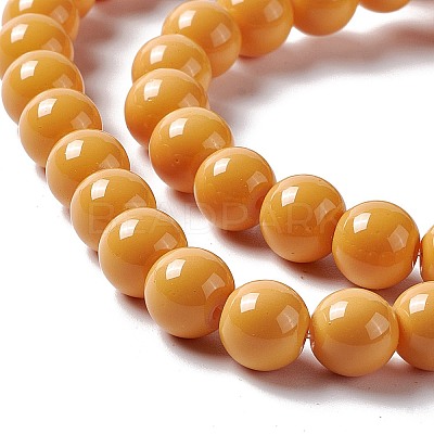 Painted Glass Bead Strands DGLA-S071-8mm-22-1