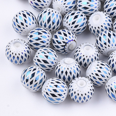 Electroplate Glass Beads X-EGLA-S178-07C-1