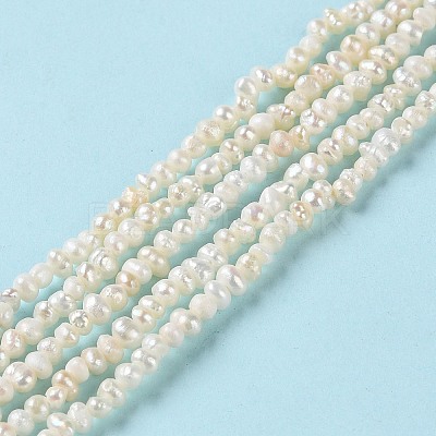 Natural Keshi Pearl Beads Strands PEAR-E018-64-1