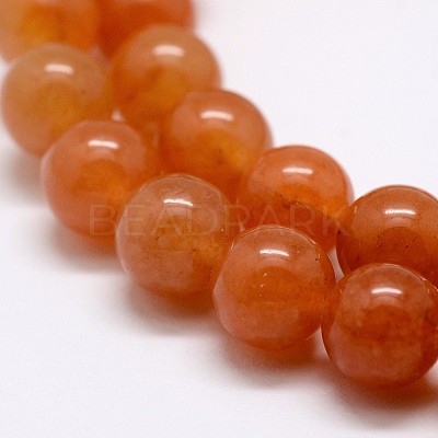 Natural Red Aventurine Bead Strands G-G735-39-8mm-1