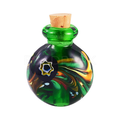 Handmade Lampwork Perfume Bottle Pendants LAMP-TADJ0001-05A-1
