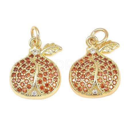 Brass Micro Pave Cubic Zirconia Charms KK-C250-03A-1