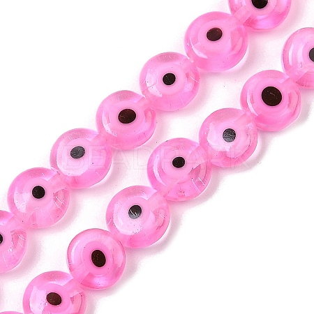 Handmade Evil Eye Lampwork Beads Strands LAMP-G164-10A-04-1