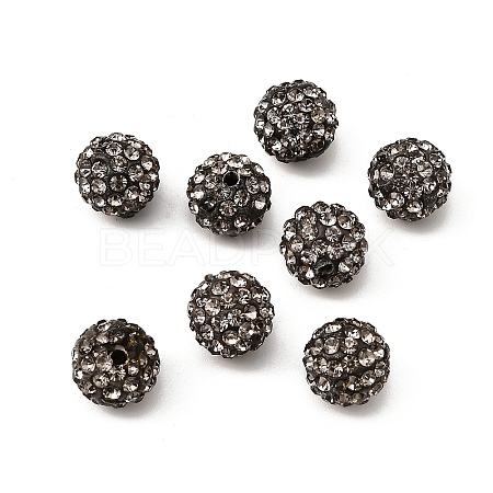 Polymer Clay Rhinestone Beads RB-C1438-10mm-A12-1