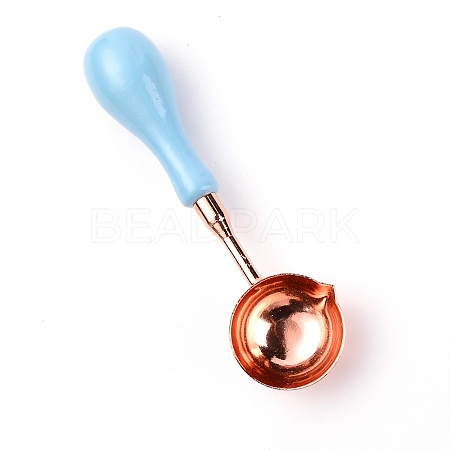 Brass Wax Sealing Stamp Melting Spoon TOOL-WH0134-16B-1