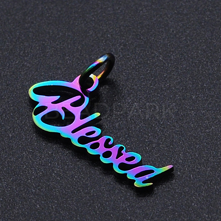 Ion Plating(IP) 201 Stainless Steel Pendants STAS-N090-T864-1