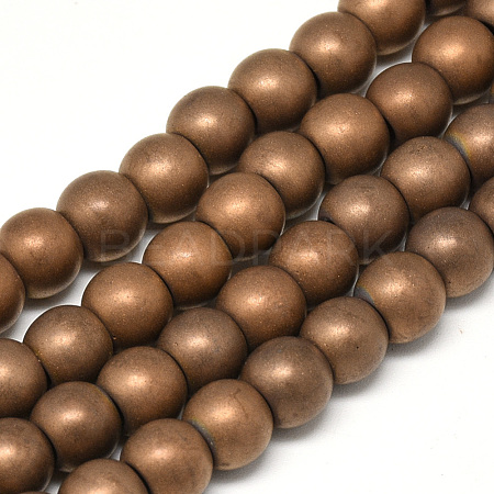 Electroplate Non-magnetic Synthetic Hematite Beads Strands G-Q486-87B-1
