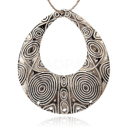 Tibetan Style Alloy Chandelier Links PALLOY-J082-05AS-1