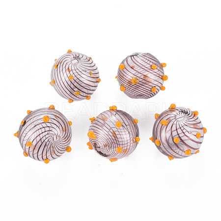 Transparent Handmade Blown Glass Globe Beads X-GLAA-T012-15-1