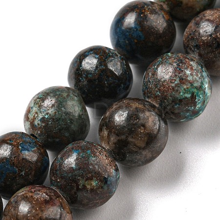 Natural Chrysocolla Beads Strands G-A219-A04-03-1
