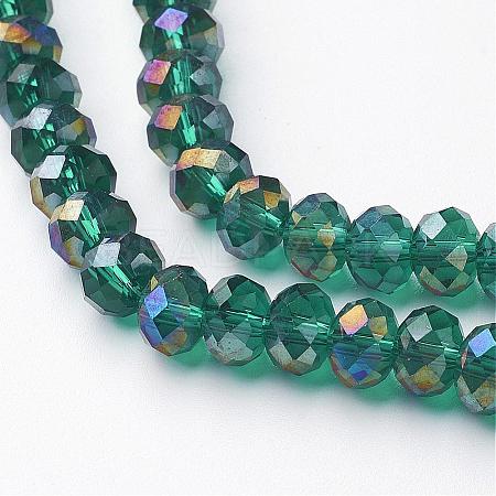 Electroplate Glass Beads Strands X-GR8MMY-15AB-1