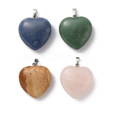 Natural Mixed Stone Pendants G-B042-02P-1