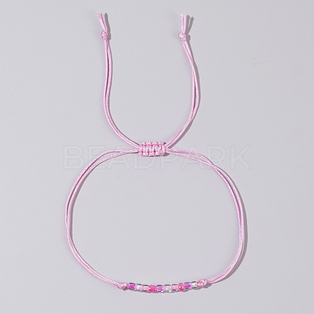 Adjustable Glass Seed Beaded Friendship Braided Bracelets for Daily Wear and Gifts BE2039-10-1