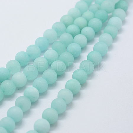 Natural & Dyed White Jade Bead Strands X-G-P370-01-8mm-1