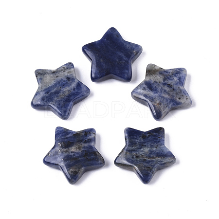 Natural Sodalite Star Shaped Worry Stones G-T132-002B-03-1