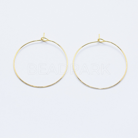 Long-Lasting Plated Brass Hoop Earrings Findings LS-KK-K204-179G-NF-1
