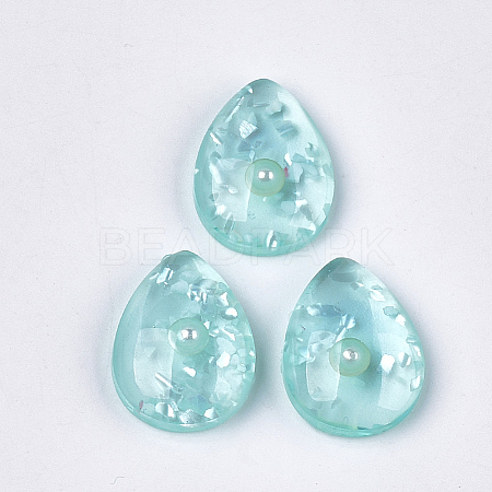 Translucent Resin Cabochons CRES-T014-18D-1