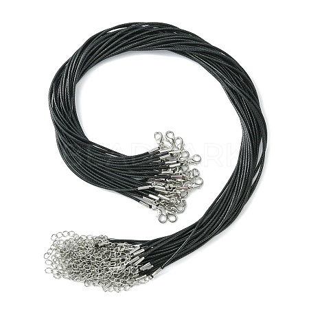 30Pcs Waxed Cotton Cord Necklace Making MAK-CJ0001-19-1