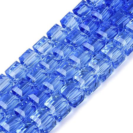Transparent Glass Beads Strands GLAA-R041-8x8mm-A12-1