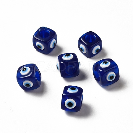 Resin Evil Eye European Beads LS-X-RESI-A021-01-1