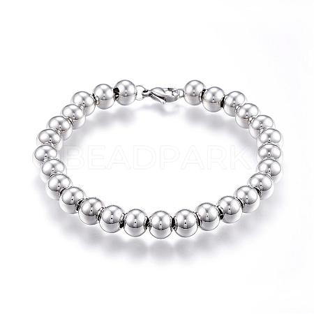 201 Stainless Steel Ball Chain Bracelets BJEW-E295-03-1